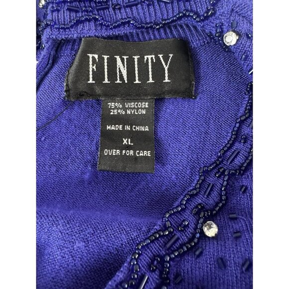 Finity Purple Beaded Celestial Choker Collar Blouse XL Fairycore Whimsigoth - Picture 4 of 8